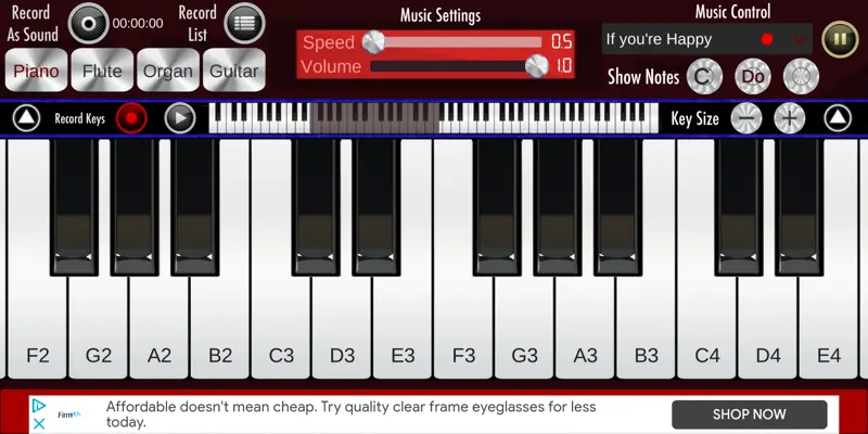 Real Piano android App screenshot 1